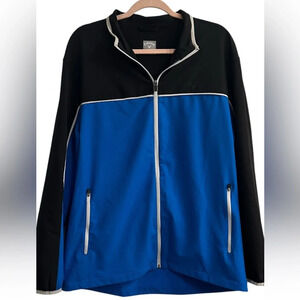 Men's Callaway Water Resistant Full Zip Golf Jacket Blue, Large